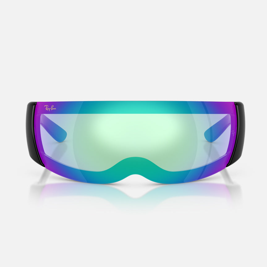 A$AP ROCKY X RAY-BAN ULTRA WRAP 002 - BLACK / MIRROR BLUE