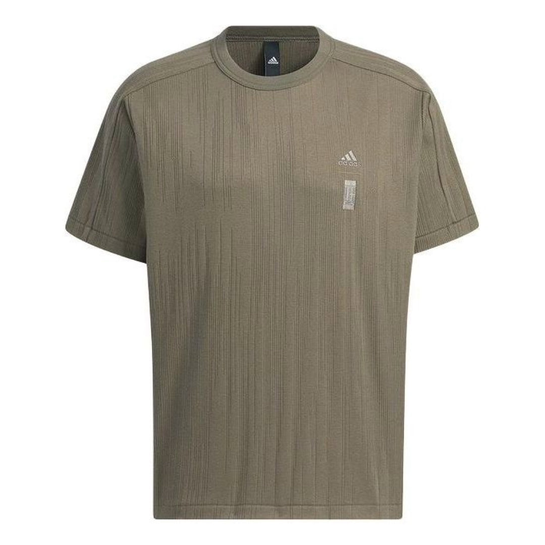 adidas Wuji Jacquard T-Shirt Asia Sizing 'Olive Green' IW1516