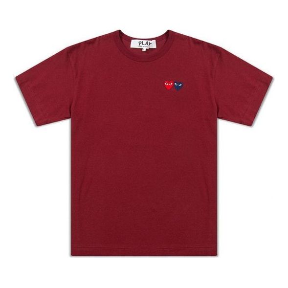 COMME des GARCONS PLAY Double Hearts T-Shirt 'Burgundy' AZ-T226-051-4