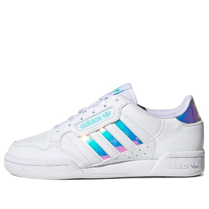 (GS) adidas Continental 80 Stripes 'White Pulse Aqua' GZ3255