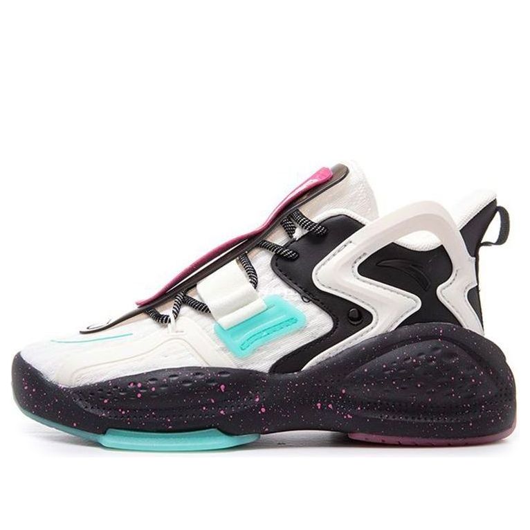 (WMNS) ANTA Life Series Sneakers 'Black White Green' 122038081-1