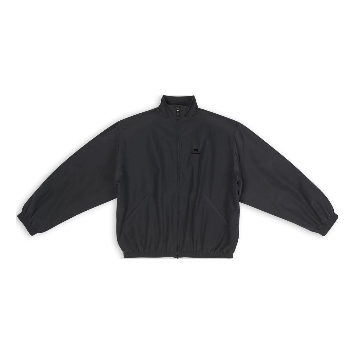 Balenciaga Sporty B Oversized Tracksuit Nylon Jacket 'Black' 706440TKO481000
