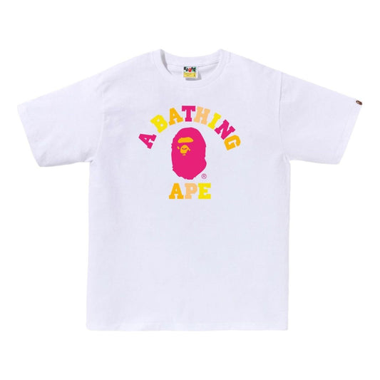 A Bathing Ape Colors College T-Shirt 'White' 1L30-110-019-WHT