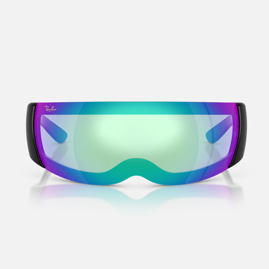 A$AP ROCKY X RAY-BAN ULTRA WRAP 002 - BLACK / MIRROR BLUE