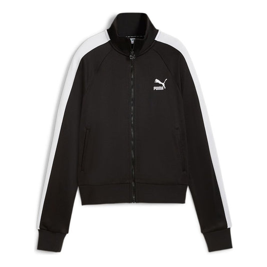 (WMNS) PUMA Iconic T7 Track Jacket 'Black White' 627994-01