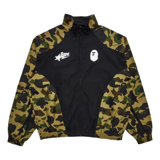 A Bathing Ape 1st Camo Stand Collar Track Jacket 'Green' 1M30140312-GREEN