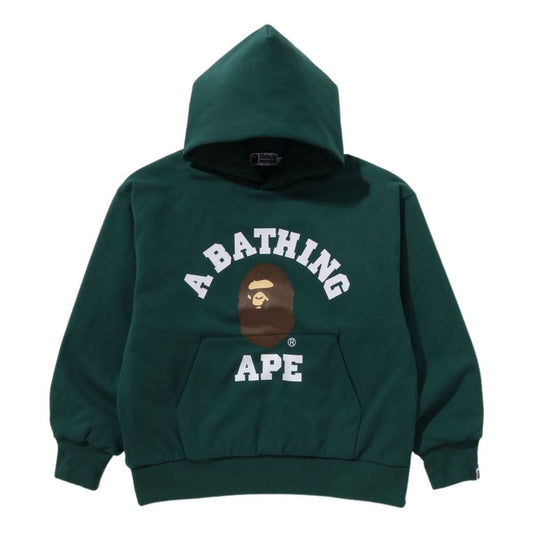 A Bathing Ape College Puffy Relaxed Fit Pullover Hoodie 'Green' 1K80-114-012-GREEN