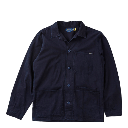 Twill Utility Overshirt Navy