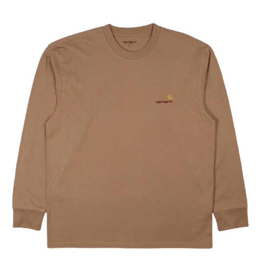 L/s American Script T-shirt Dusty H Brown