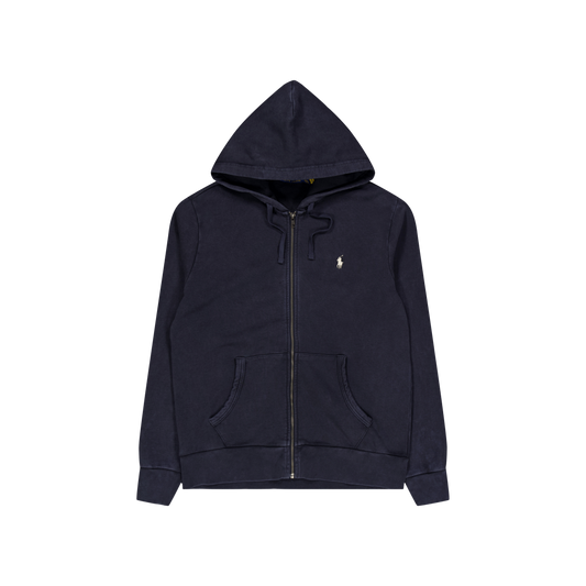 Loopback Terry Full-Zip Hoodie Faded Black Canvas