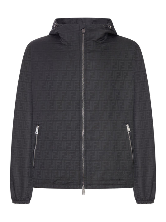 BLOUSON IN NYLON CON MOTIVO FF