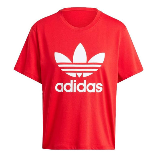 (WMNS) adidas Adicolor Trefoil Boxy T-shirt Asia Sizing 'Red' IY4690
