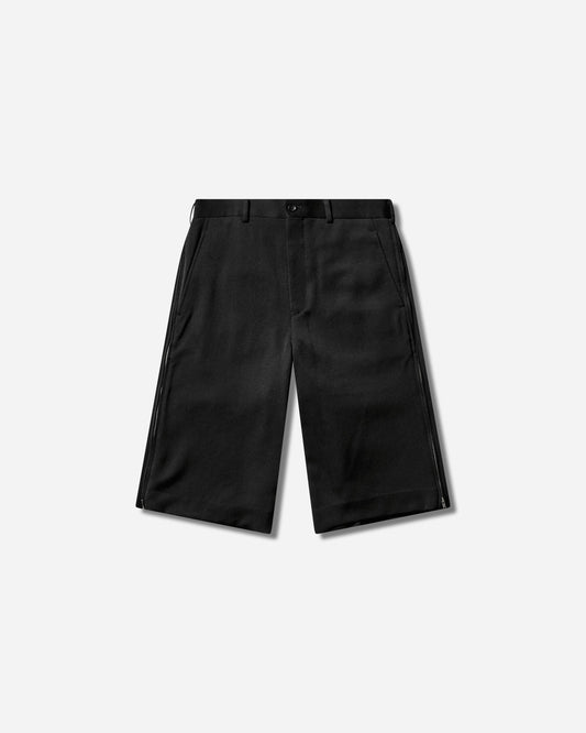 Men's Zipped Wool Shorts Black