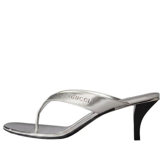 (WMNS) Gucci Vittoria Thong Sandal 'Metallic Silver' 865403-B8B00-8106