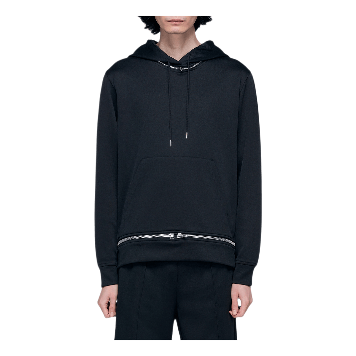 Zip Away Hoodie Black
