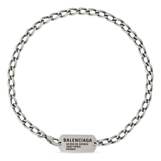 Balenciaga Tags Choker 'Antique Silver' 748072TZ99I0911