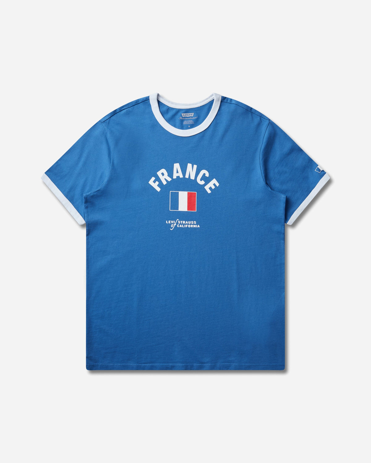 Men's France Ringer T-Shirt Blue