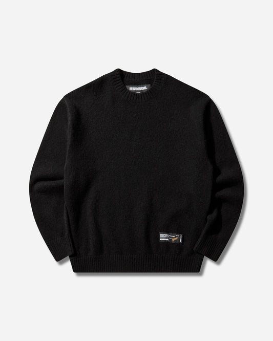 Men's Plain Crewneck Sweater Black