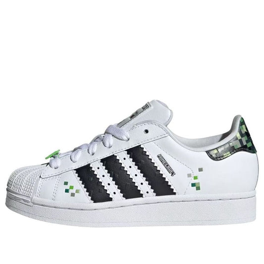 (GS) adidas x Minecraft Superstar Creepers 'White Core Black' JQ8749