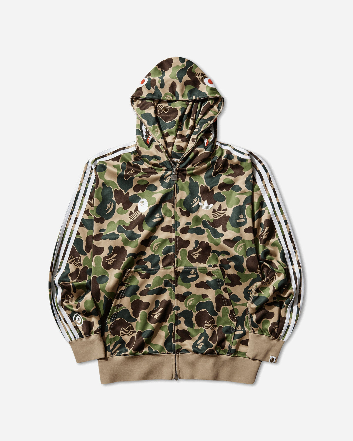 BAPE Shark Track Hoodie Crew Green
