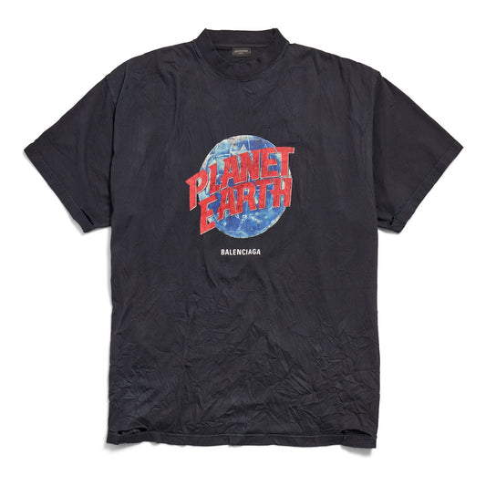 Balenciaga Planet Earth T-shirt Oversized 'Black' 787349TRVC91055