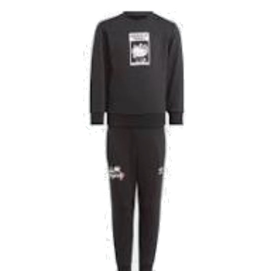 (GS) adidas Originals x Hello Kitty Crew Set Asia Sizing 'Black' IR6791