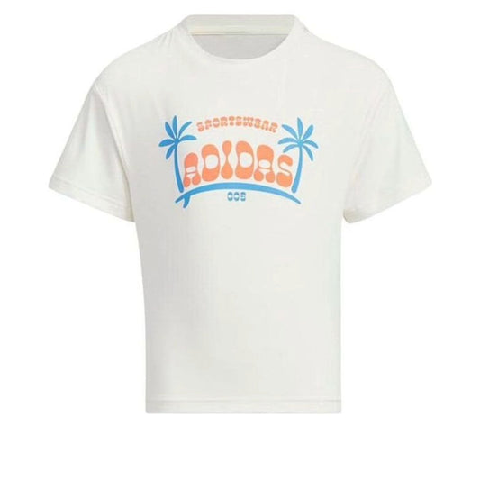 (GS) adidas Specific T-Shirt Asia Sizing 'White Blue Orange' IT1794