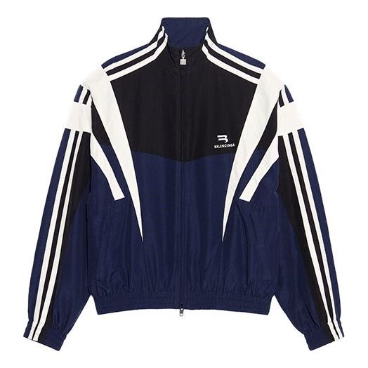 Balenciaga Sporty B Tracksuit Jacket 'Indigo Black White' 681438TKO484063