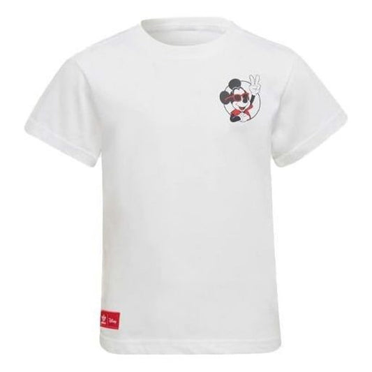 (GS) adidas x Disney Mickey and Friends T-Shirt 'White Black Red' HC1912