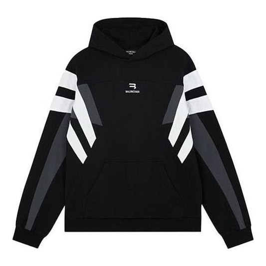Balenciaga Sporty B Tracksuit Hoodie 'Black Grey White' 675322TLVA31150