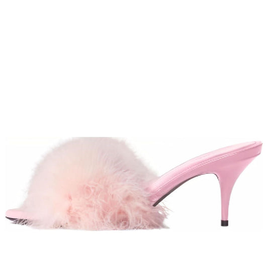 (WMNS) Balenciaga Boudoir 70mm Sandals 'Pink Feathers' 787447W0WMQ5000