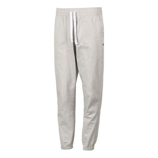 PUMA Downtown Small Logo Pants 'Grey Black' 531434-09