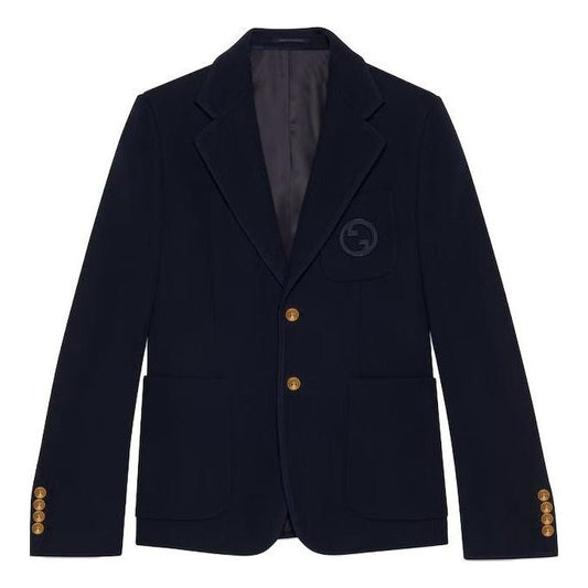 Gucci Cotton Jersey Formal Jacket 'Dark Blue' 751178-ZAM6S-4240