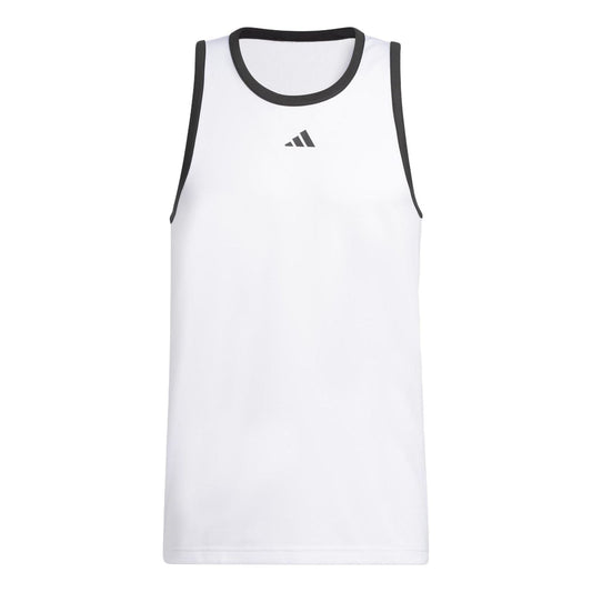 adidas Legends Basketball 3-Stripes Tank Top 'White' IC2460
