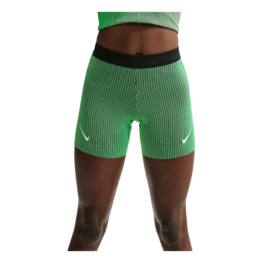 (WMNS) Nike x Keely Hodgkinson AeroSwift Dri-FIT ADV Tight Shorts 'Illusion Green Black White' IU1063-336 - Nike Professional Edition