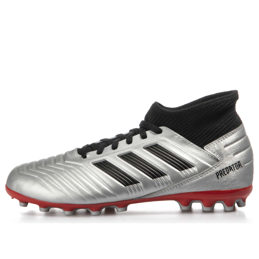 (GS) adidas Predator 19.3 AG 'Silver Metallic Black' G25798