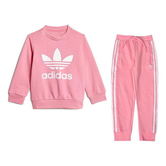 (PS) adidas Adicolor Crew Set Asia Sizing 'Pink' HK2924