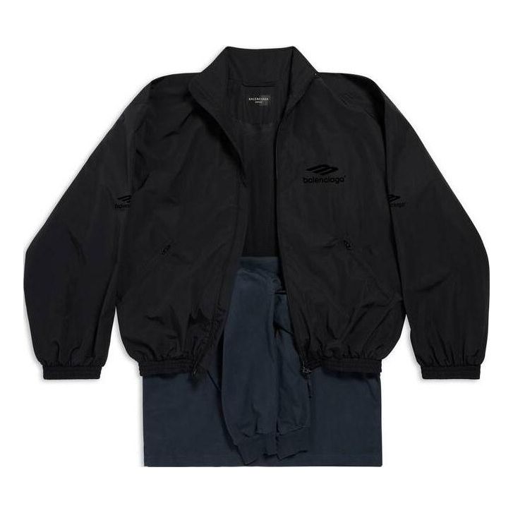 Balenciaga Patched Tracksuit Jacket 'Black' 770500TNQ251000