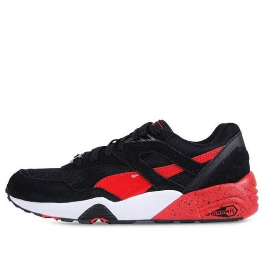 PUMA R698 Block Low Top Running Shoes Black/Red 360030-02