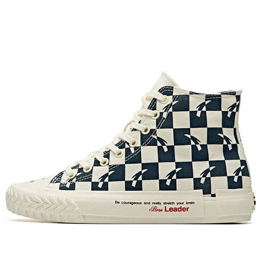 (WMNS) ANTA x AGU Life Series Sneakers Canvas High 'White Blue' 12948680-10