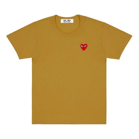 (WMNS) COMME des GARCONS PLAY Heart Logo Tee 'Mustard' AZ-T211-051-5