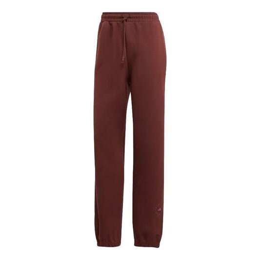 (WMNS) adidas By Stella McCartney Sweat Tracksuit Bottoms 'Burgundy' IJ0575