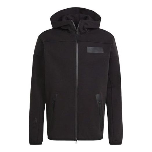adidas Sports Stylish Hooded Jacket 'Black' H31037